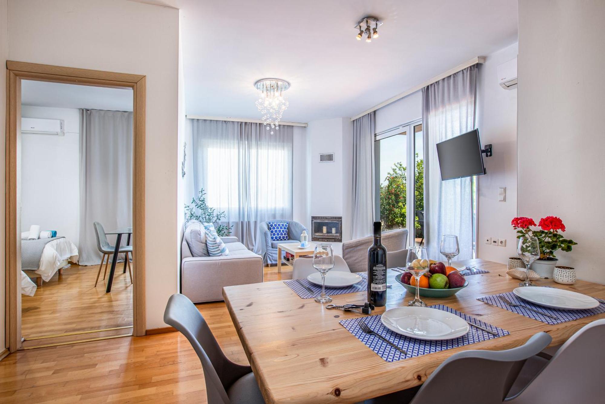 Dimitra Apartment With Private Pool And Sea View -The Ground Floor Of A Two Storey Building Daratsos Exteriör bild