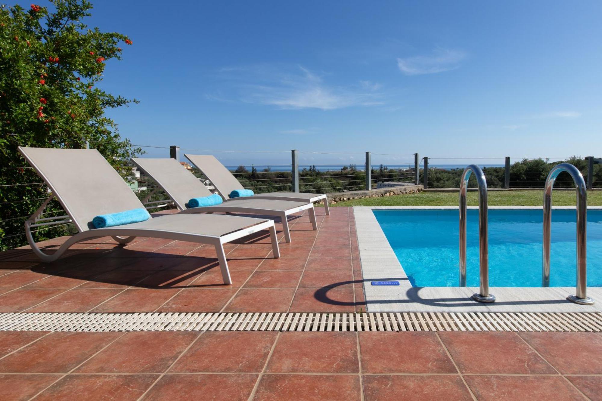 Dimitra Apartment With Private Pool And Sea View -The Ground Floor Of A Two Storey Building Daratsos Exteriör bild