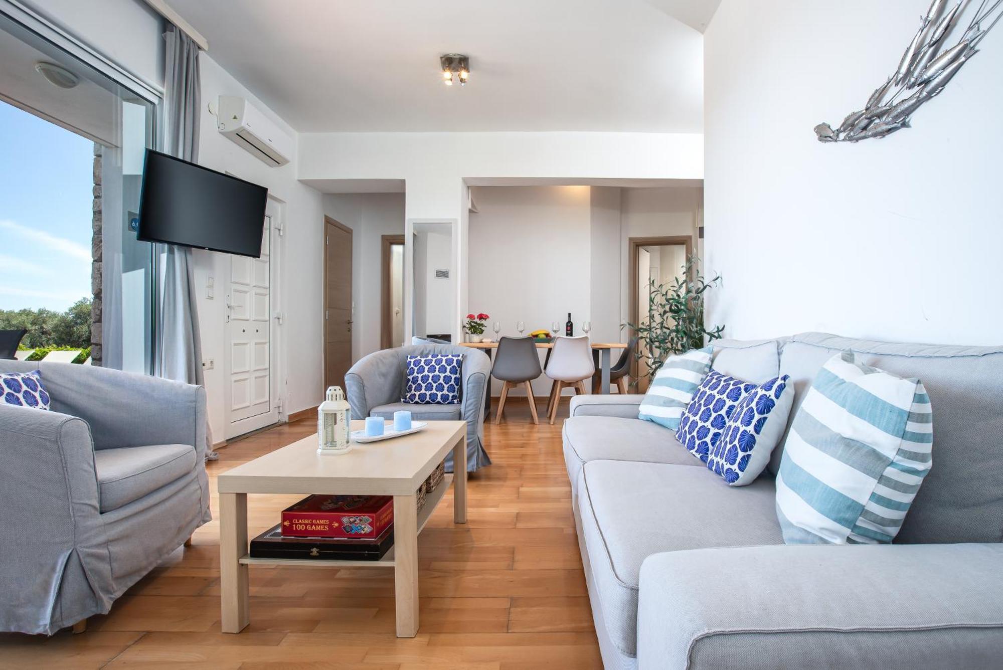 Dimitra Apartment With Private Pool And Sea View -The Ground Floor Of A Two Storey Building Daratsos Exteriör bild